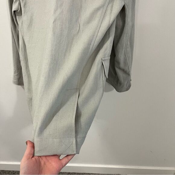 Madewell Breezewoven Larsen Blazer NEW Small Green Linen Blend - Picture 7 of 13